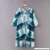Women's 3 4 Sleeve Totem High Low Chiffon Kimono Cardigan Blouse Summer Beach Swimsuit Cover Up for Bikini Green B07N6K2L16